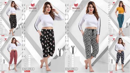 Design 2292 Kavyansika Hosiery Cotton Womens Capri Wholesaler Gujarat