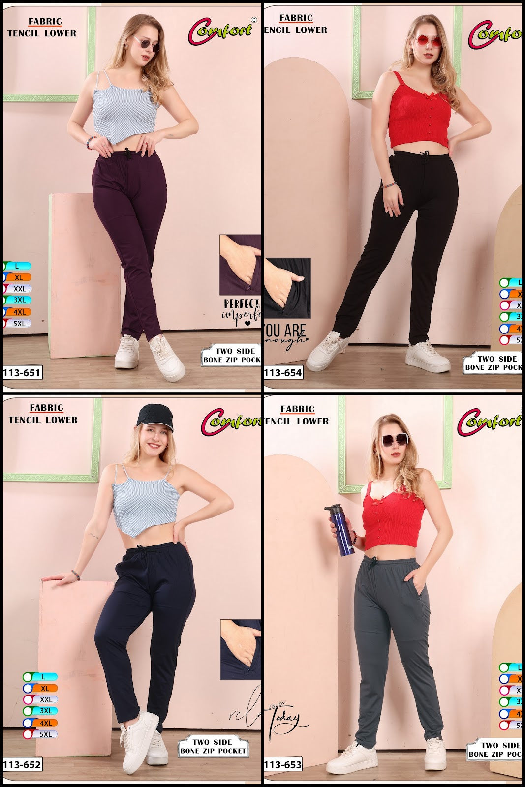 Design 25-113 Comfort Tencil Women Night Lower Wholesale Price