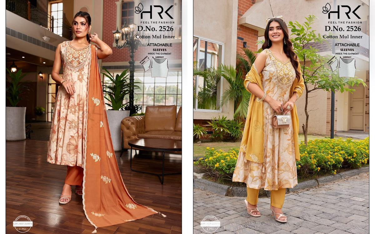 Design 2526 Hrk Chimir Silk Readymade Anarkali Suits Manufacturer