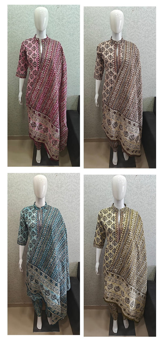 Design 28 Navad Cambric Cotton Readymade Pant Style Suits