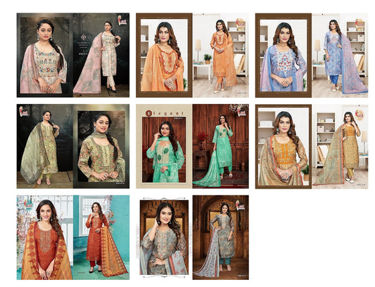 Design 2908 Kanak Cotton Jacquard Readymade Pant Style Suits Manufacturer