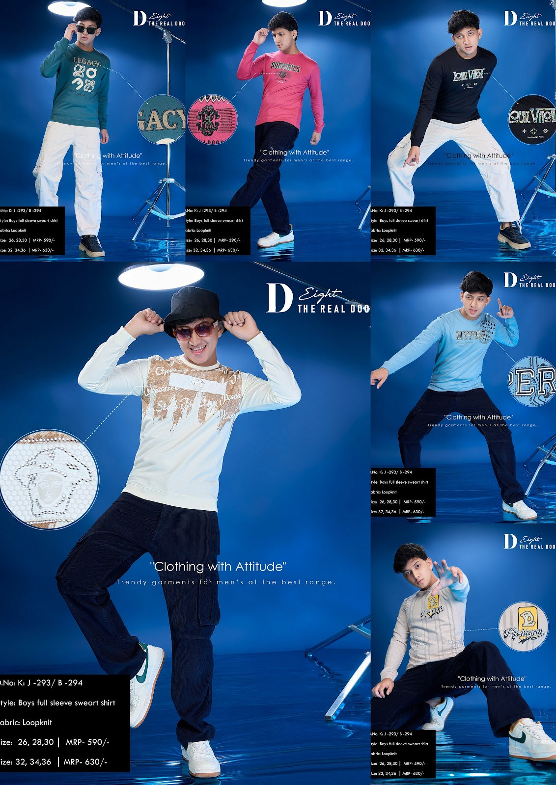 Design 293-294 D-8 Cotton Looper Boys Tshirt Manufacturer Gujarat