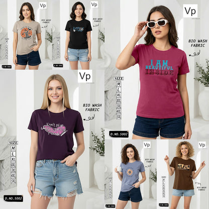 Design 5002 24Feb Vp Hosiery Cotton Women Tshirt Exporter