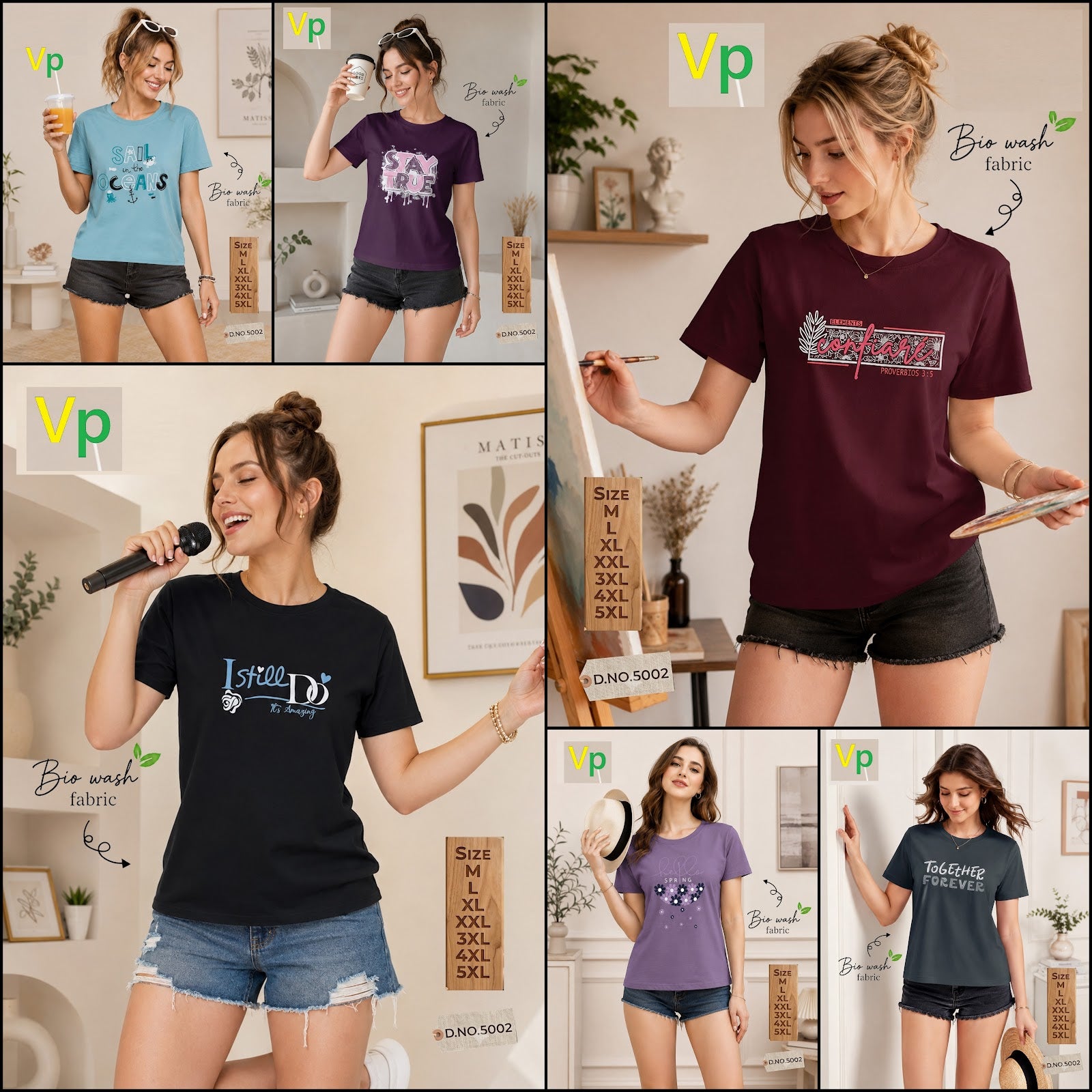 Design 5002 June11 Vp Biowash Women Tshirt Exporter Gujarat