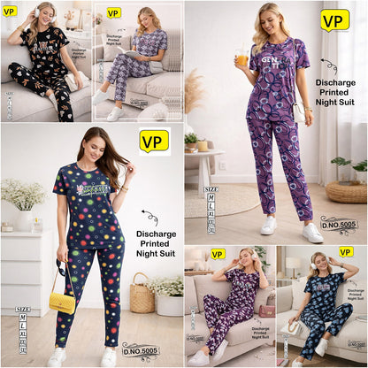Design 5005 2204 Vp Hosiery Cotton Pyjama Night Suits Manufacturer India