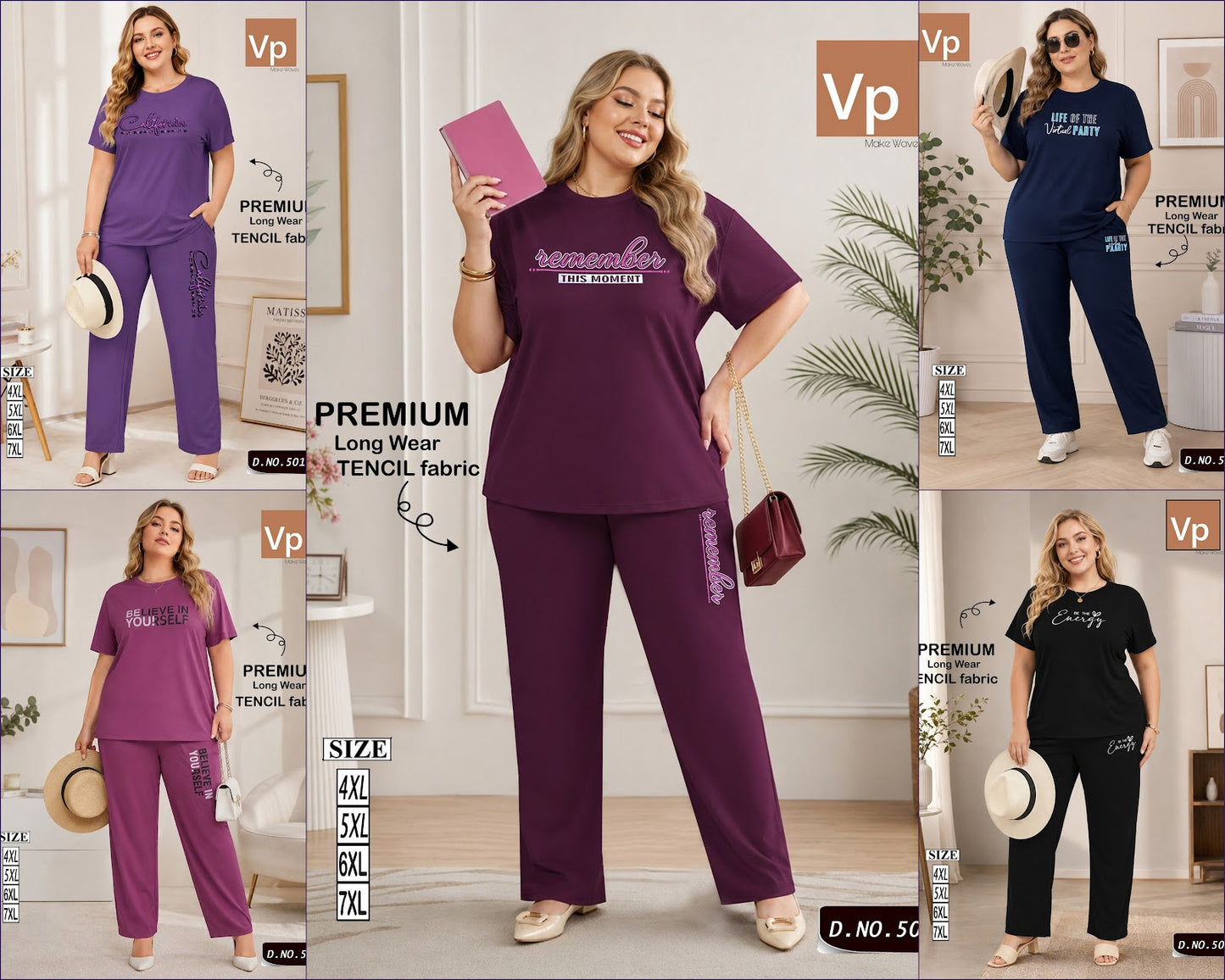 Design 5014 Vp Tencil Pyjama Night Suits Supplier