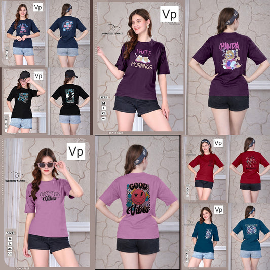 Design 5025 24Feb Vp Hosiery Women Oversized Tshirt Wholesale Rate