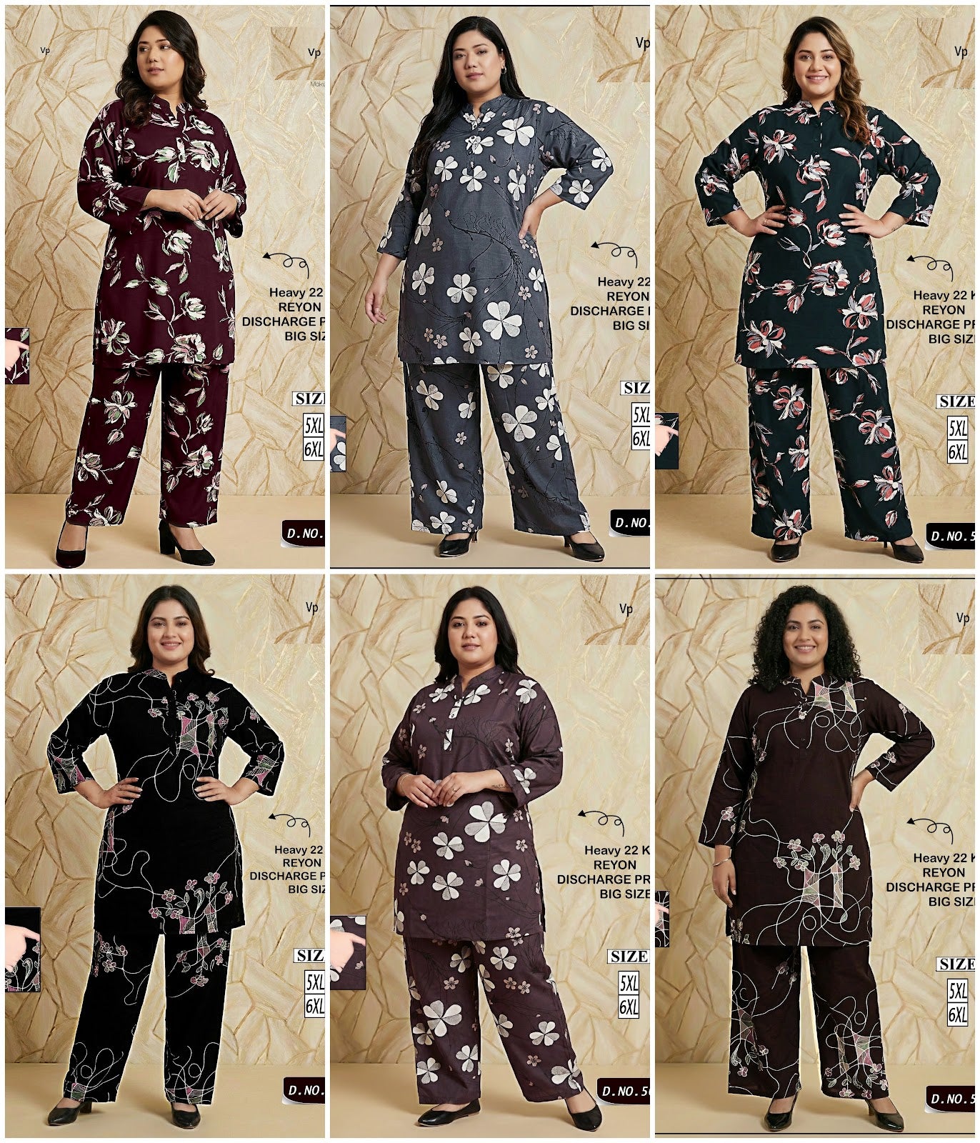 Design 5055 Vp Rayon 22Kg Co Ord Set Supplier