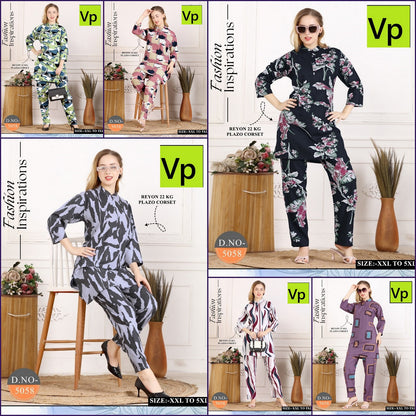 Design 5058 Vp Rayon 22Kg Co Ord Set Wholesale
