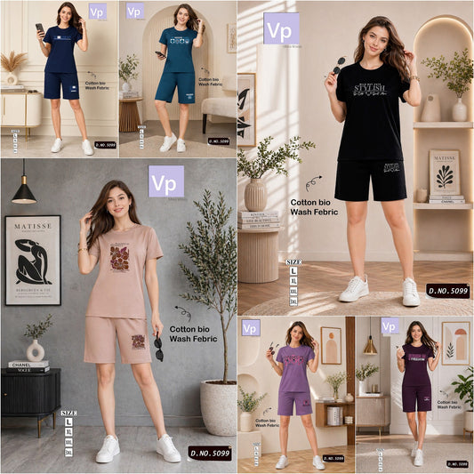 Design 5099 2404 Vp Hosiery Shorts Night Suits Wholesale Price
