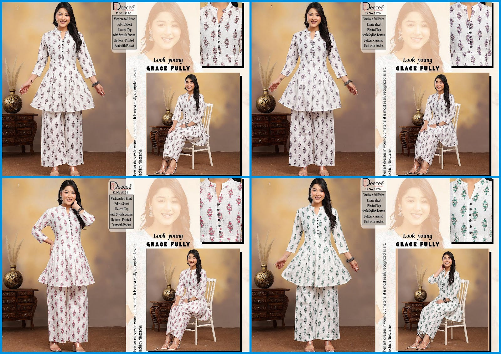 Design 5126 Deecee Vatican Co Ord Set Supplier Gujarat
