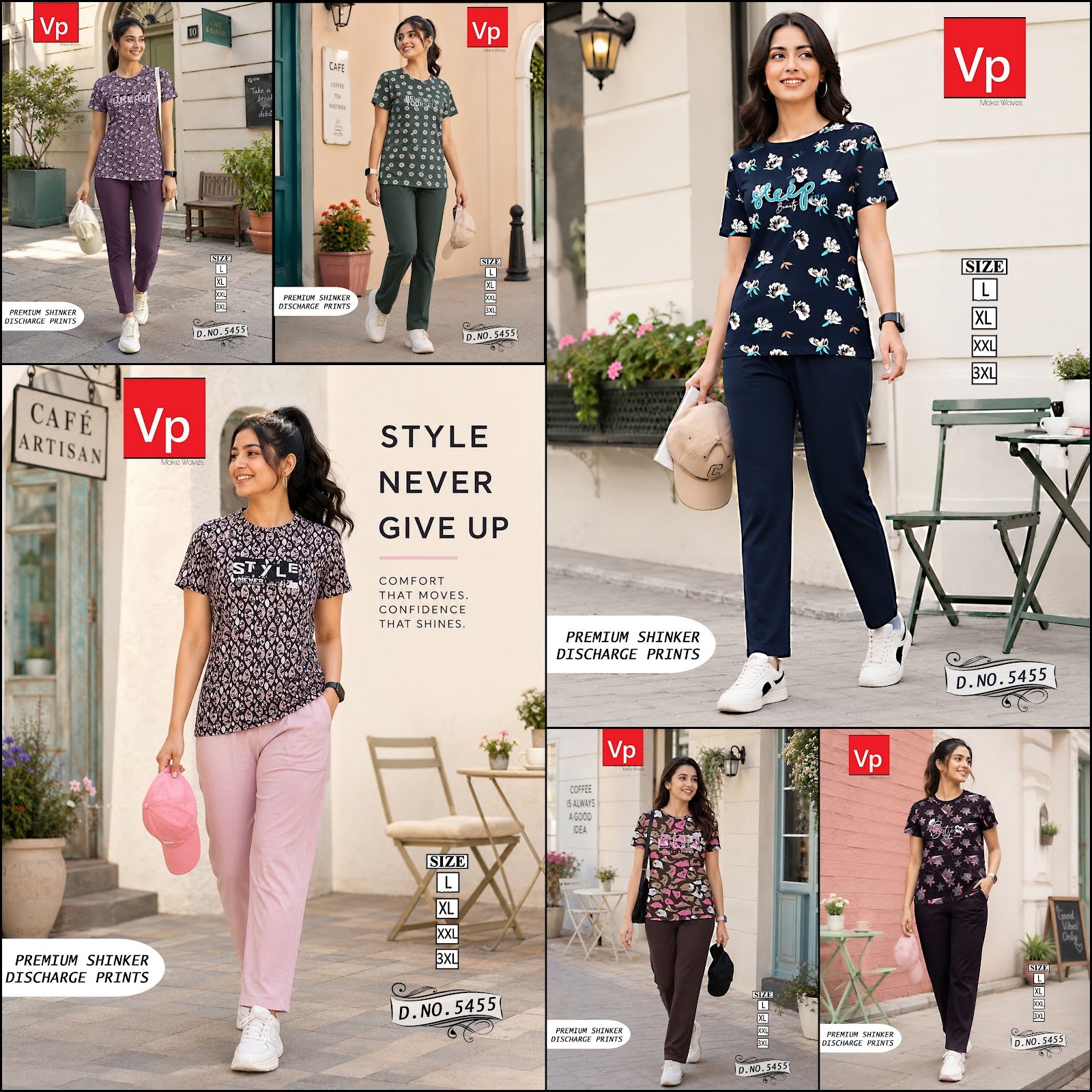 Design 5455 Vp Sinker Pyjama Night Suits Exporter India
