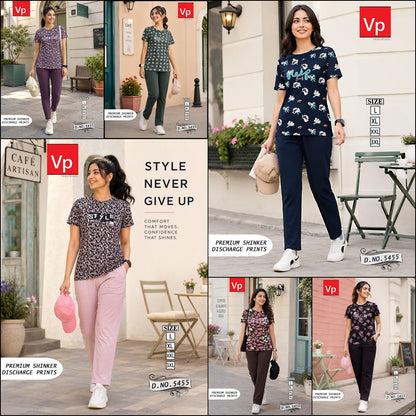 Design 5455 Vp Sinker Pyjama Night Suits Exporter India