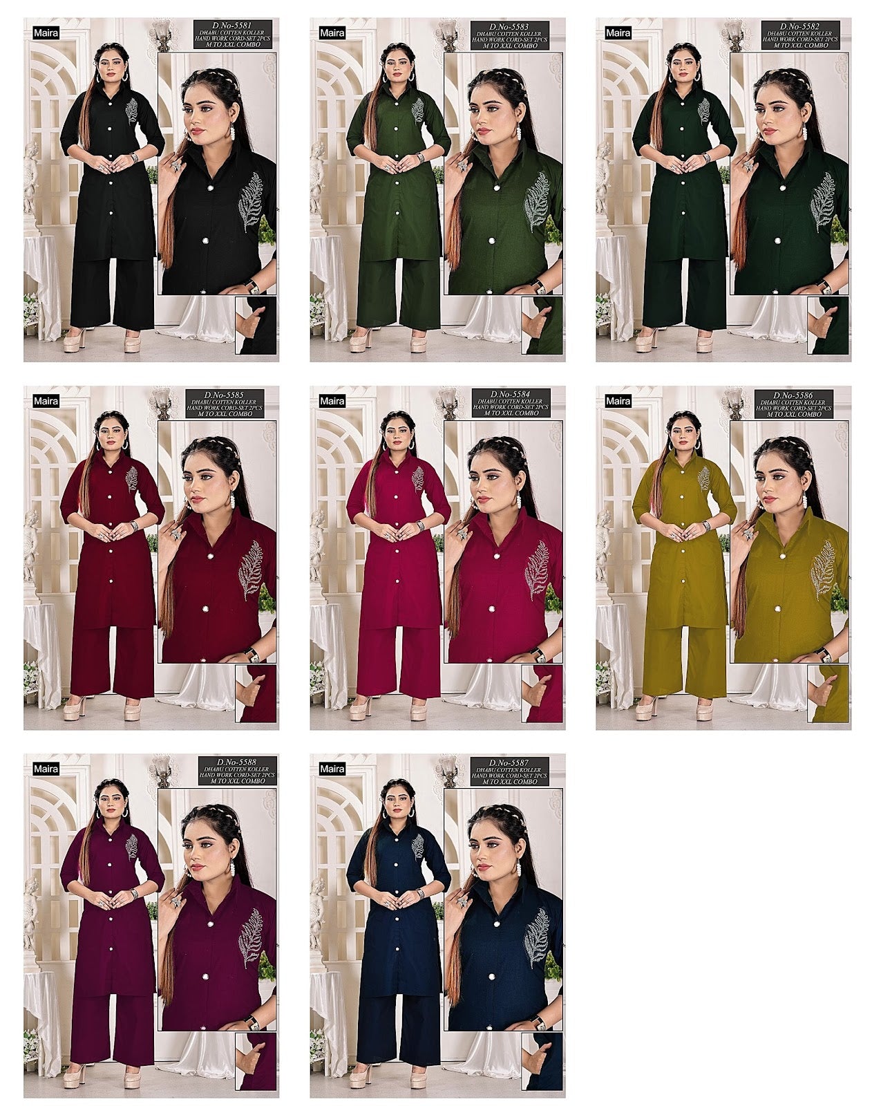 Design 5581-5588 Maira Cotton Co Ord Set Supplier