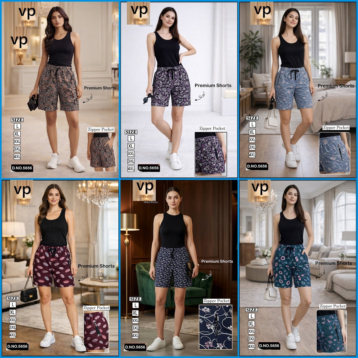Design 5656 Vp Hosiery Cotton Women Shorts Supplier Ahmedabad