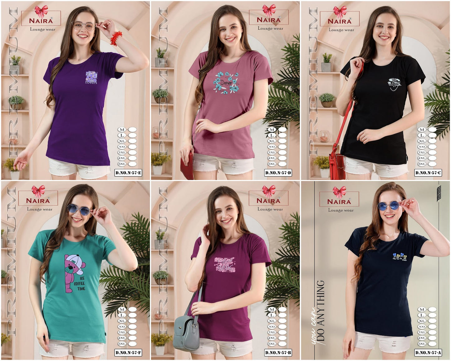 Design 57 Naira Kavyansika Hosiery Cotton Women Tshirt Manufacturer Gujarat