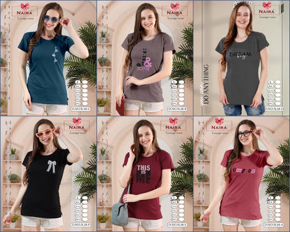 Design 58 Naira Kavyansika Hosiery Cotton Women Tshirt Manufacturer India