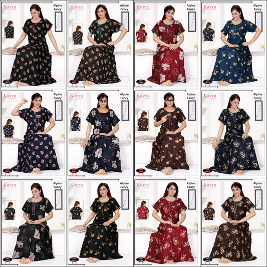 Design 5 Kayra Adit Alpine Night Gowns Wholesale