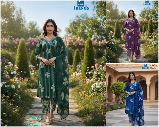 Design 6265 Kaya Trends Readymade Cotton Pant Suits Supplier Gujarat