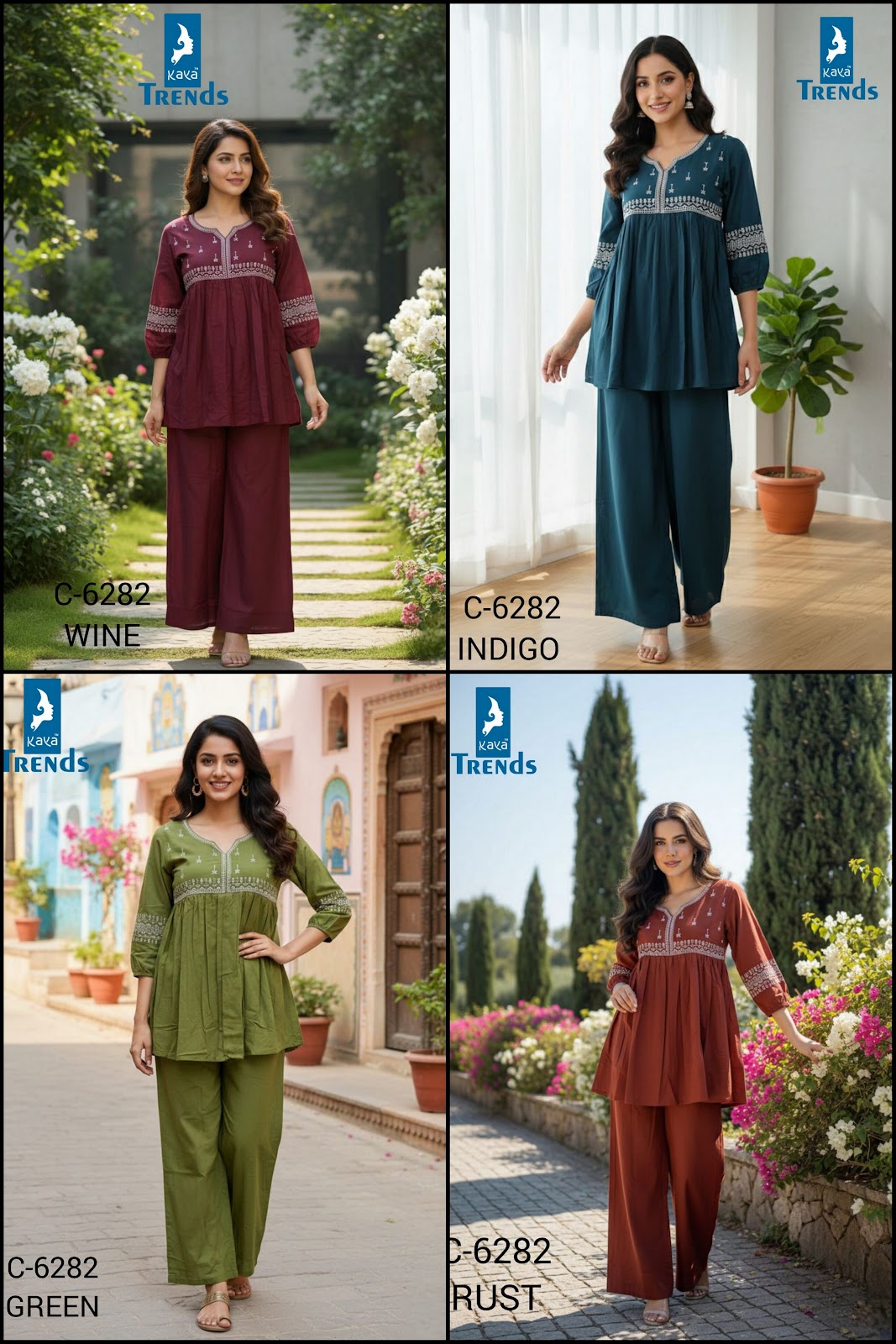 Design 6282 Kaya Trends Cotton Co Ord Set Manufacturer