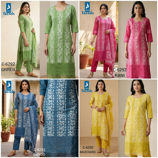 Design 6292 Kaya Trends Readymade Cotton Pant Suits Exporter Gujarat