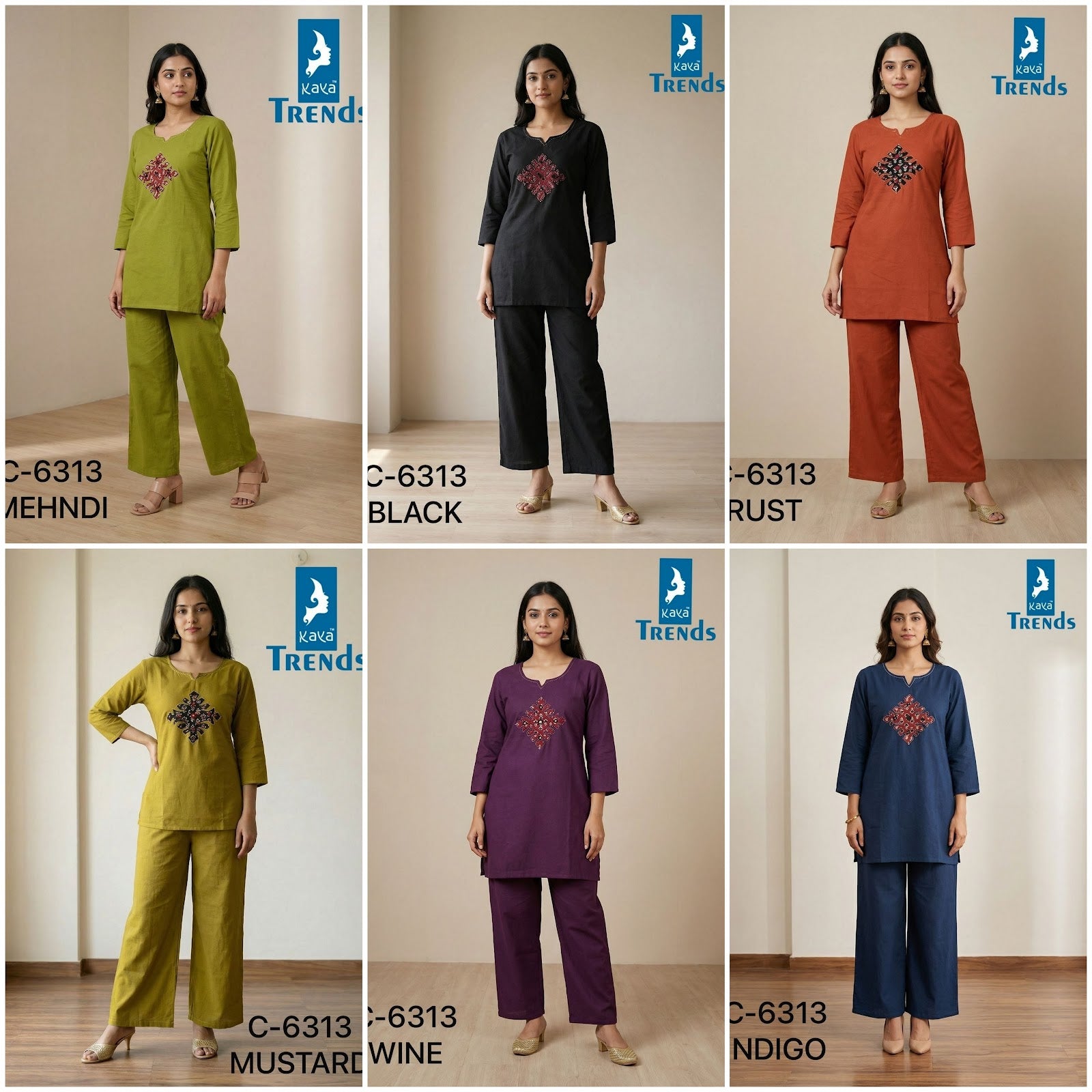 Design 6313 Kaya Trends Cotton Co Ord Set Exporter Gujarat