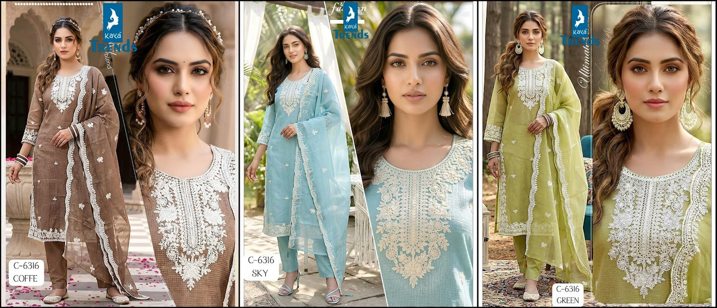 Design 6316 Kaya Trends Readymade Pant Style Suits Manufacturer Gujarat