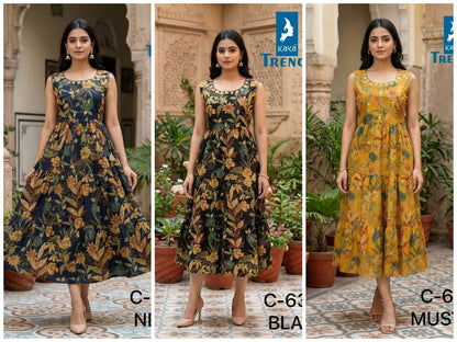 Design 6330 Kaya Trends Cotton One Piece Manufacturer India