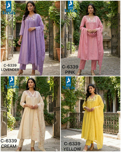Design 6339 Kaya Trends Cotton Readymade Anarkali Suits Wholesaler