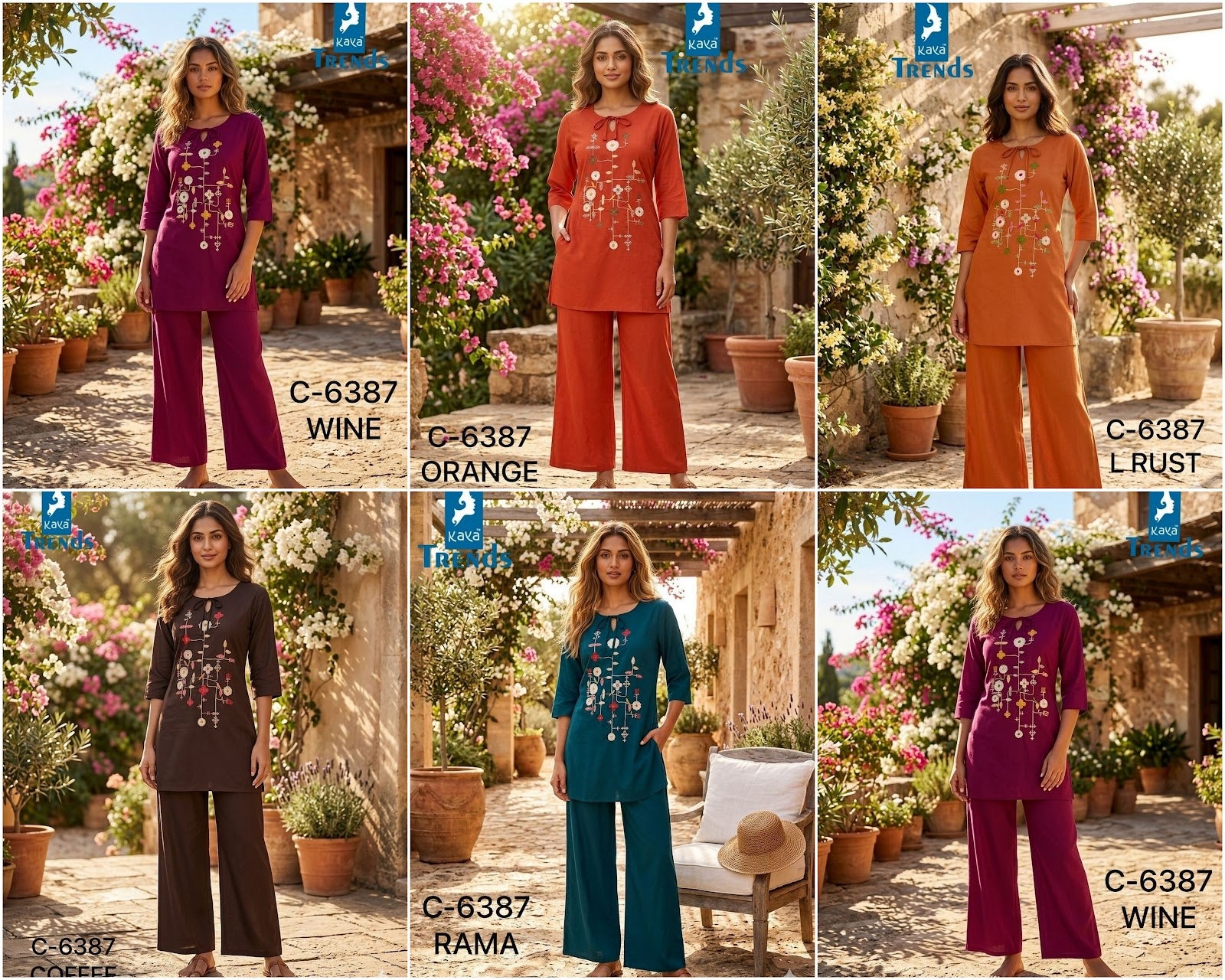 Design 6387 Kaya Trends Rayon Co Ord Set Wholesale Rate