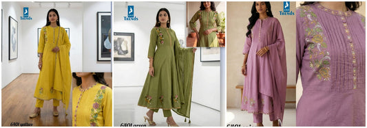 Design 6401 Kaya Trends Cotton Readymade Anarkali Suits Manufacturer Ahmedabad