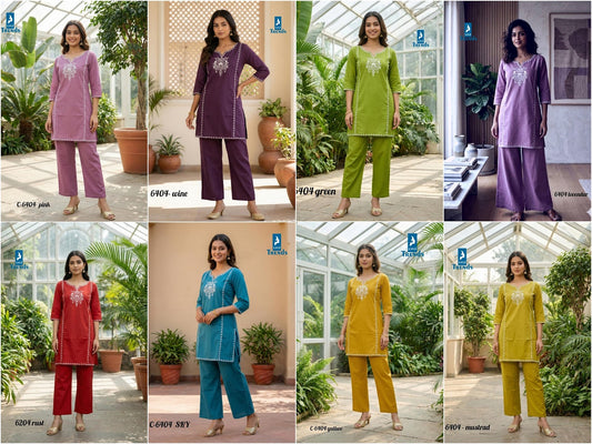 Design 6404 Kaya Trends Cotton Co Ord Set Exporter Gujarat