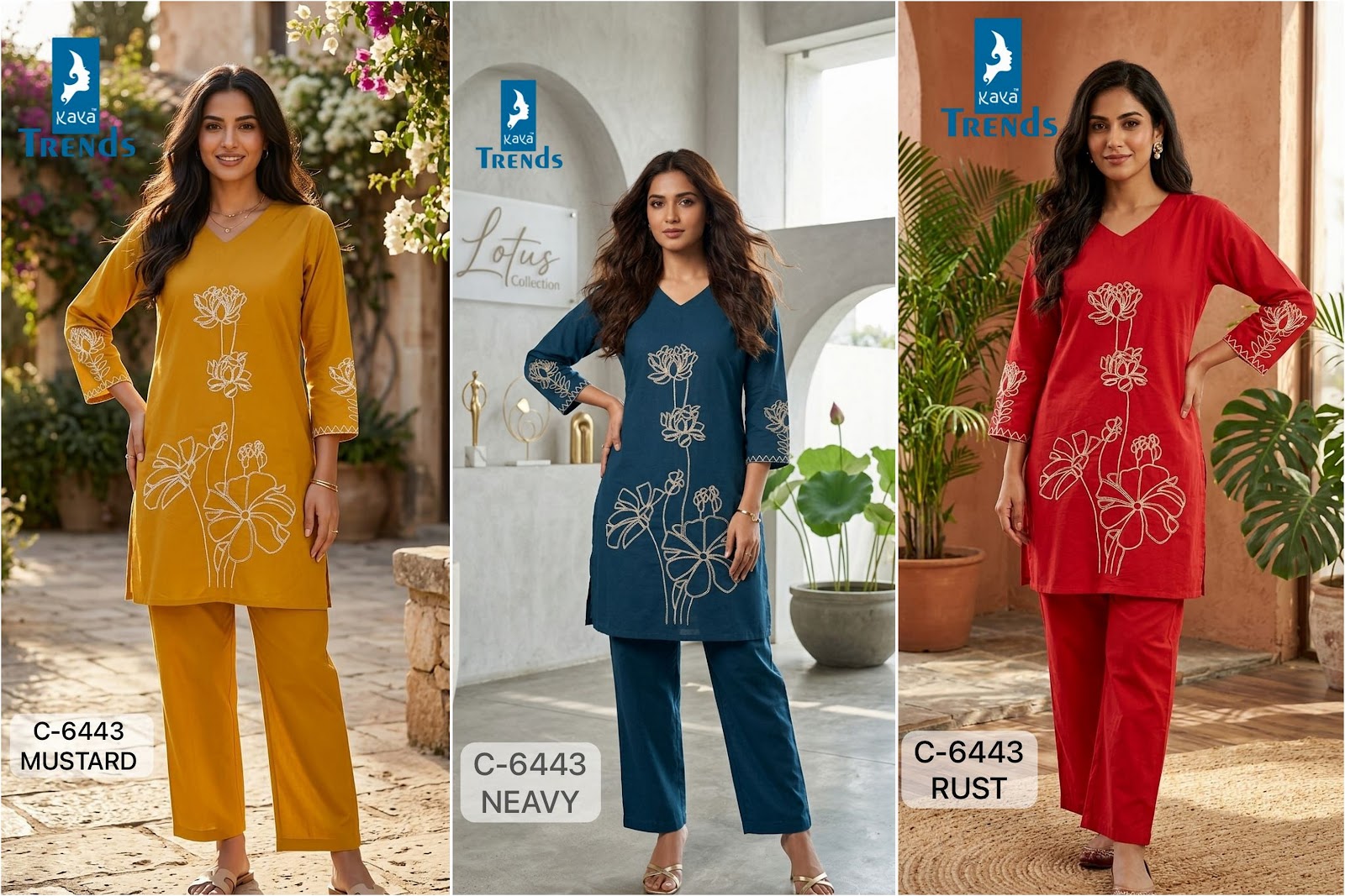 Design 6443 Kaya Trends Dhabu Cotton Co Ord Set Manufacturer Ahmedabad