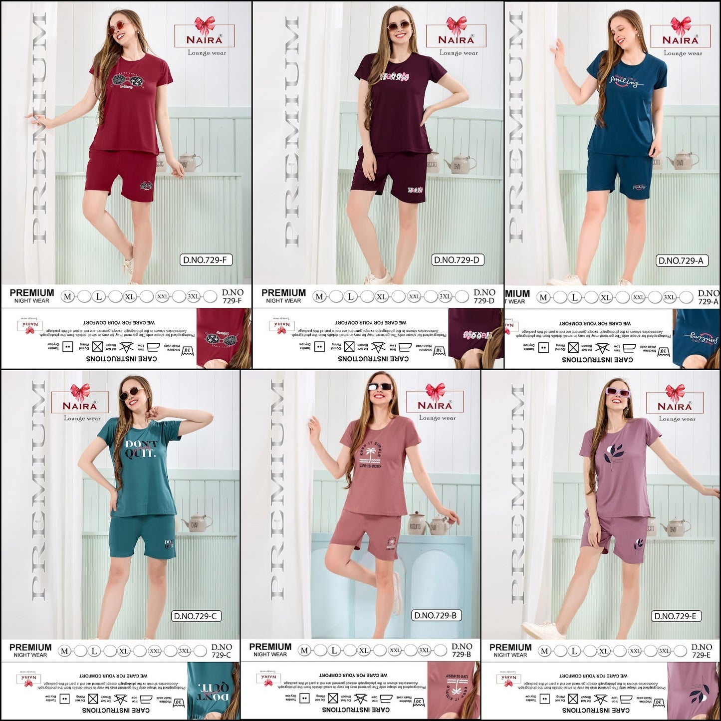 Design 729 Kavyansika Tencil Shorts Night Suits Wholesaler India
