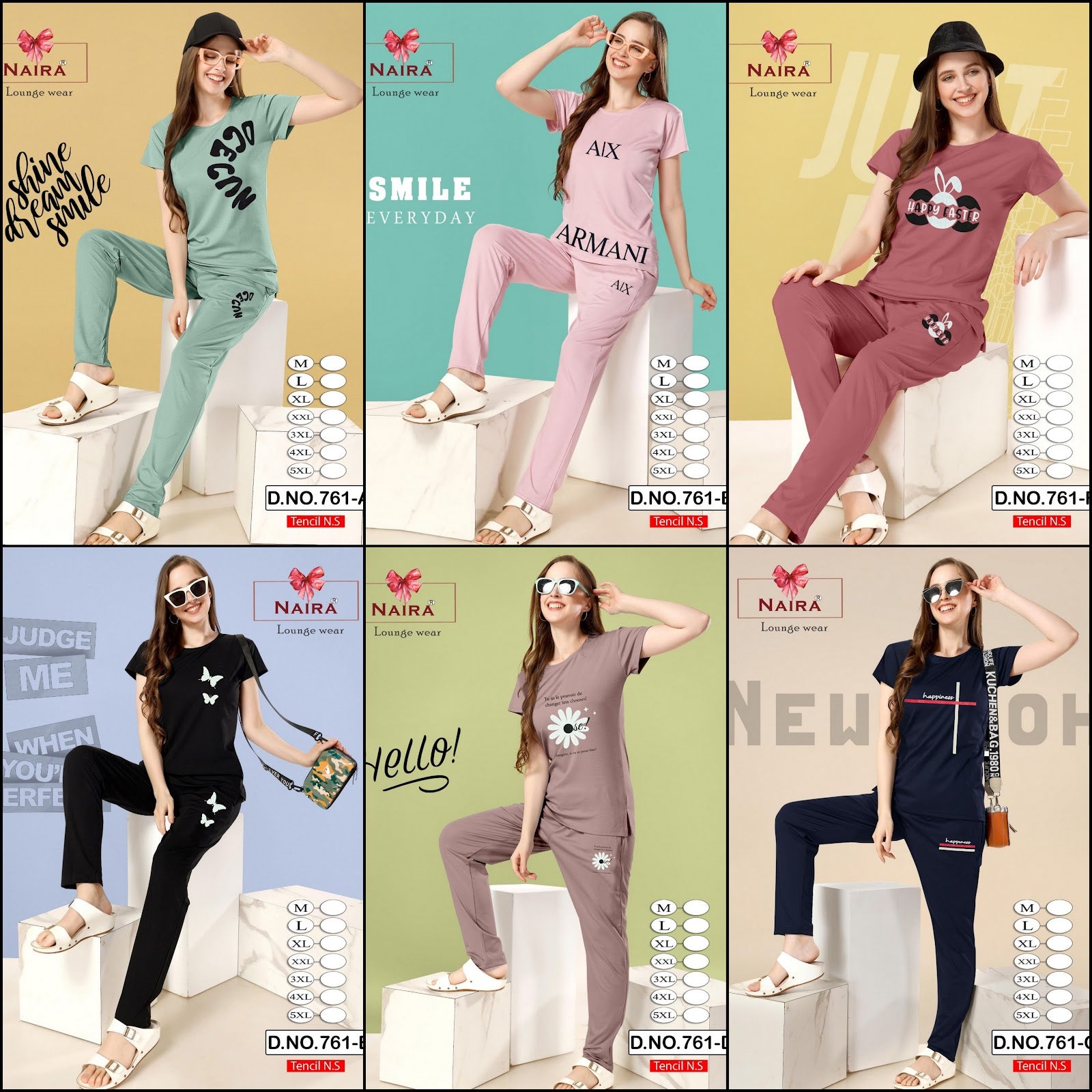 Design 761 Kavyansika Tencil Pyjama Night Suits Exporter Ahmedabad