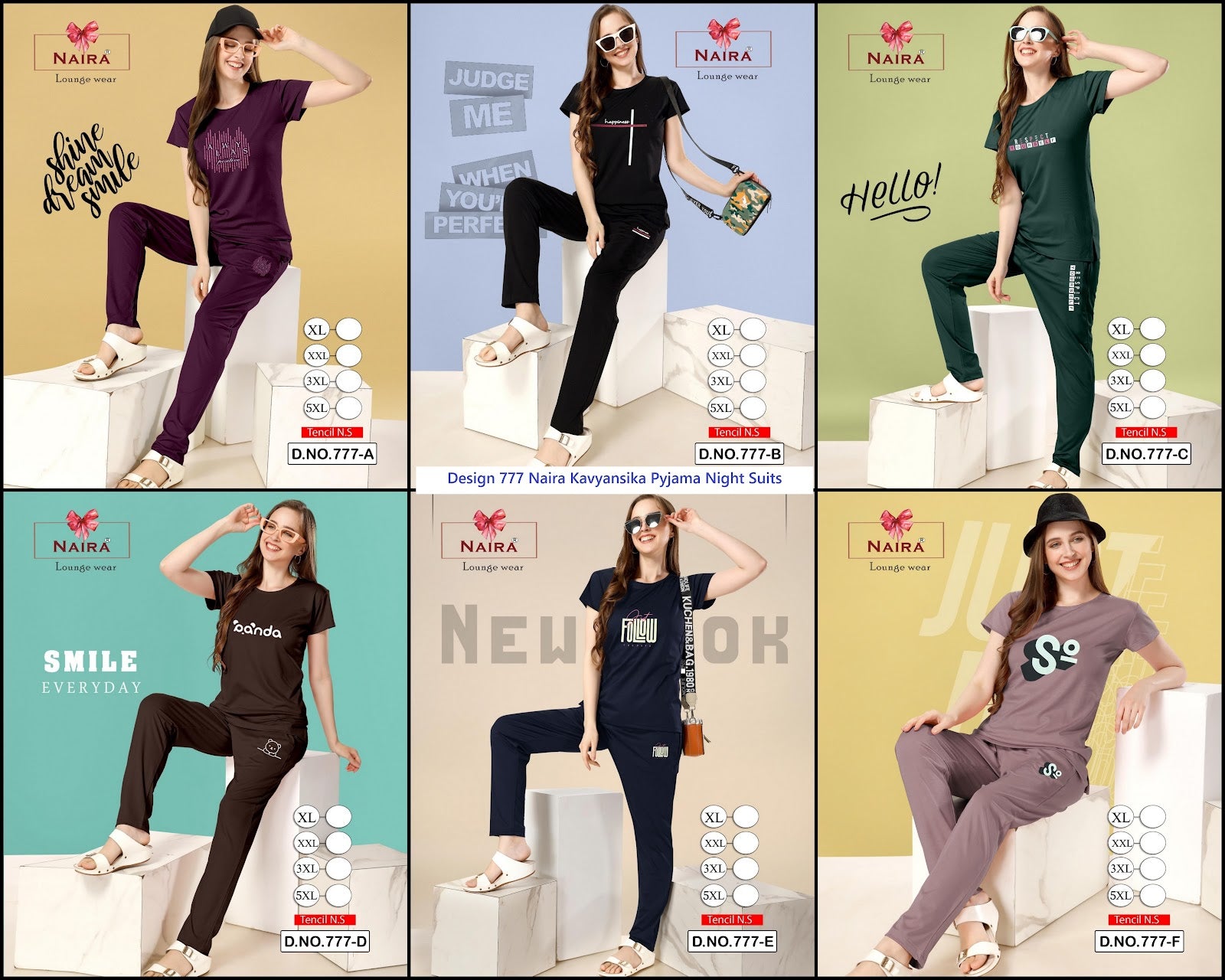 Design 777 Naira Kavyansika Tencil Pyjama Night Suits Wholesaler