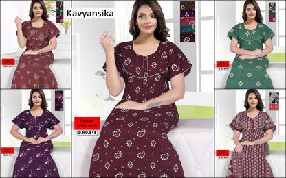 Design 844-860 Kavyansika Rajwadi Night Gowns Supplier Ahmedabad