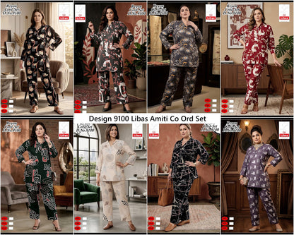 Design 9100 Libas Amiti Rayon 22Kg Co Ord Set Wholesale Price
