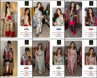 Design 91 To 96 Khas Satin Pakistani Readymade Suits Wholesale