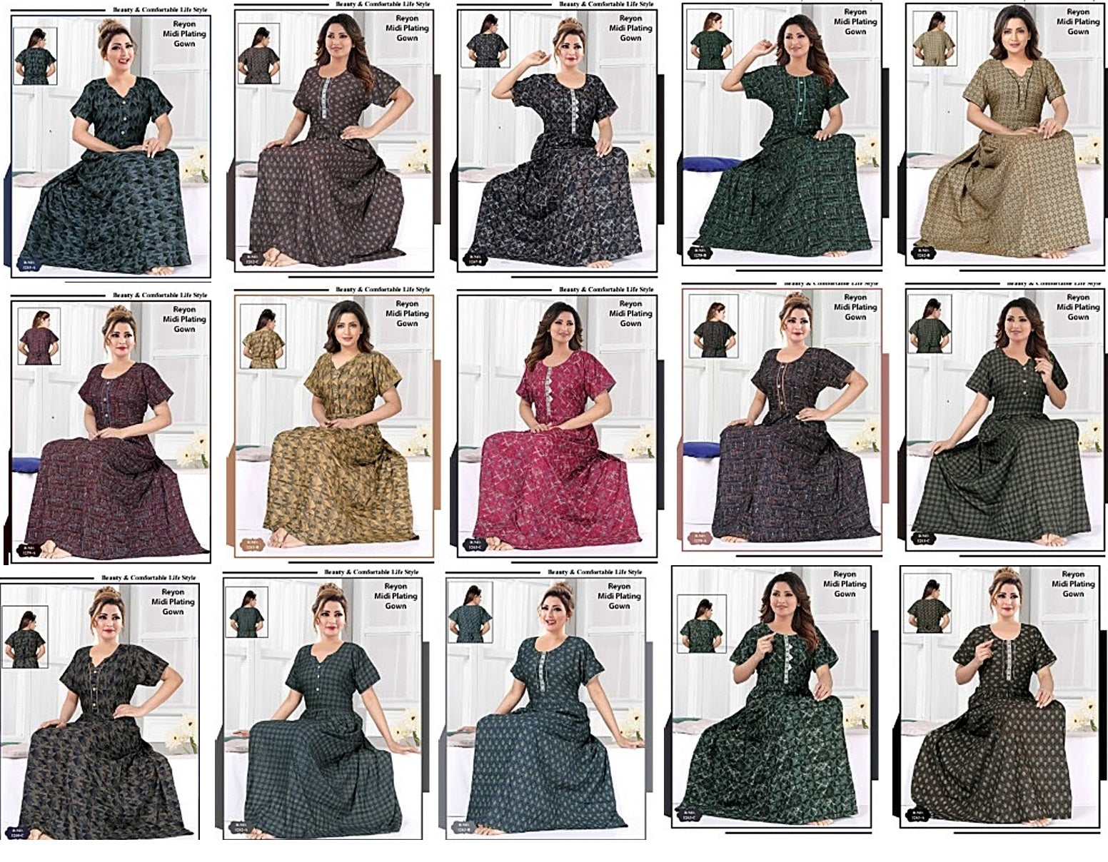 Design A Aayra Rayon Night Gowns