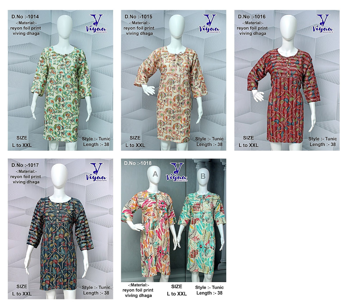 Design A Viyaa Reyon Short Kurtis