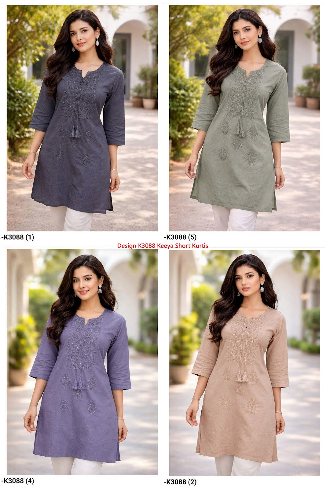 Design K3088 Keeya Cotton Short Kurtis Wholesale Rate