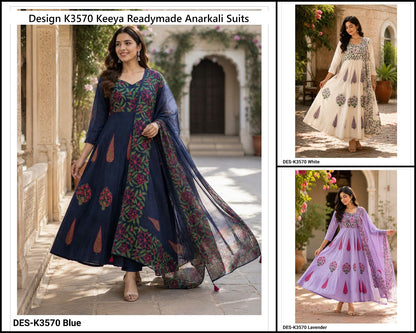 Design K3570 Keeya Cotton Readymade Anarkali Suits Wholesaler Gujarat