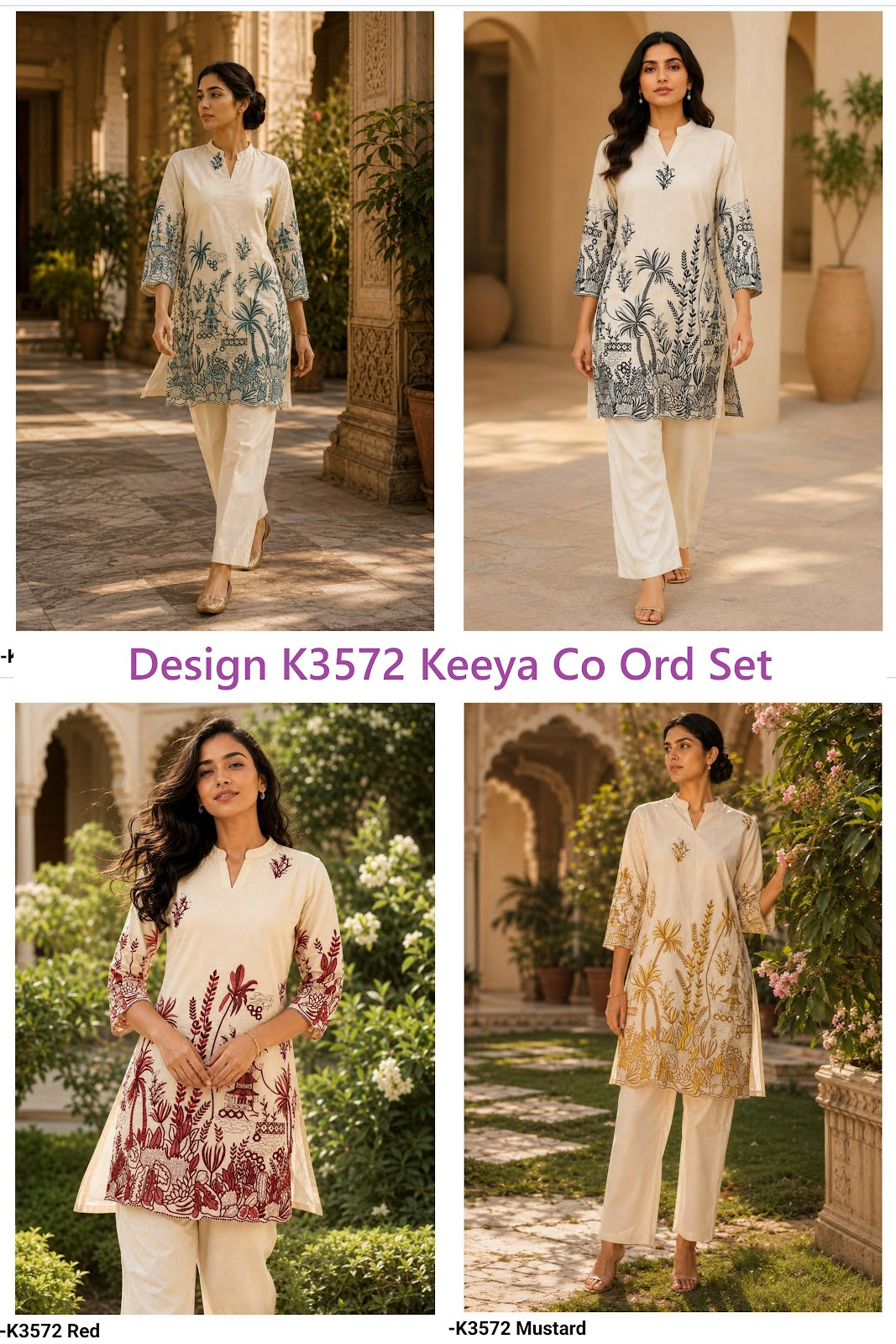 Design K3572 Keeya Cotton Co Ord Set Supplier