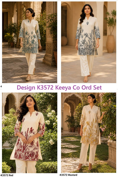 Design K3572 Keeya Cotton Co Ord Set Supplier