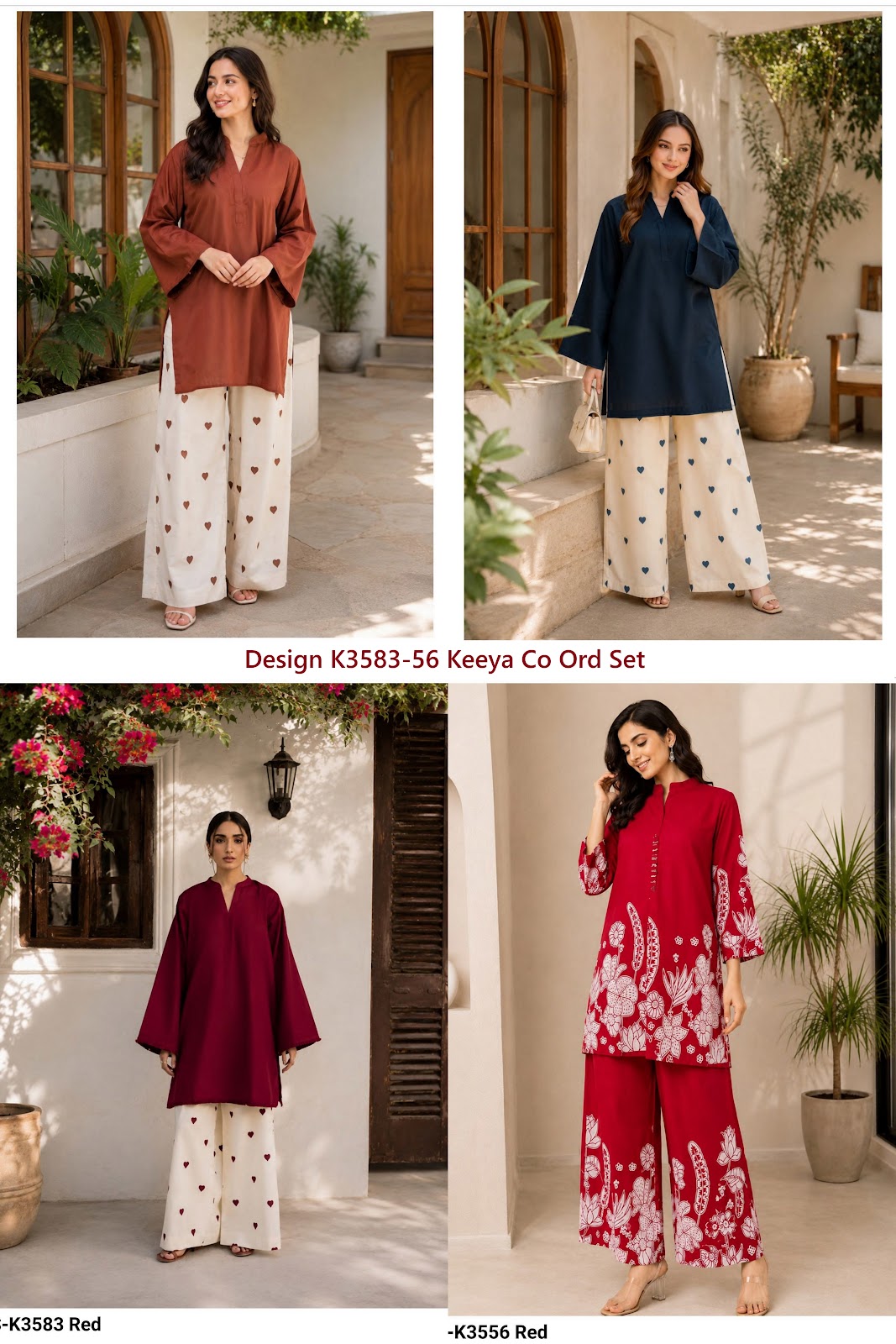 Design K3583-56 Keeya Cotton Co Ord Set Supplier Ahmedabad