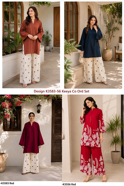Design K3583-56 Keeya Cotton Co Ord Set Supplier Ahmedabad
