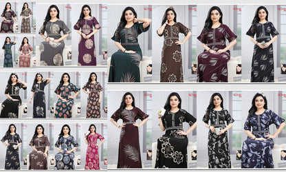 Designer Sleeves 2502 Ruchee Fashion Rayon Night Gowns Manufacturer