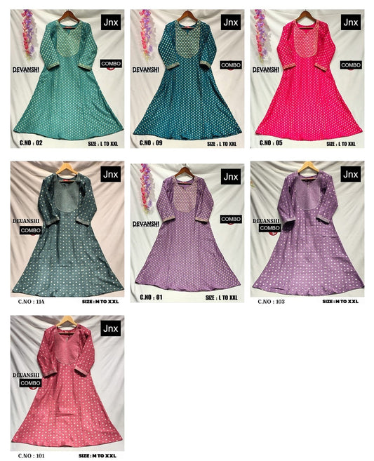 Devanshi 2312 Jnx Berlin Kurti With Pocket Manufacturer India