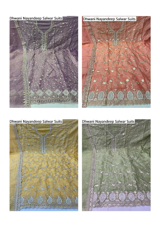 Dhwani Nayandeep Gold Crush Salwar Suits Exporter India